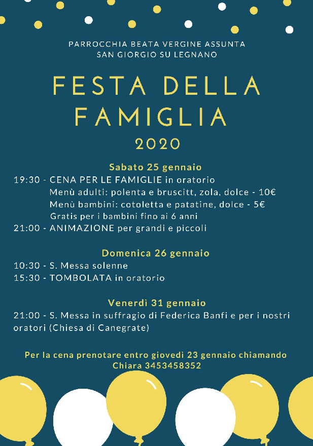 Festa della famiglia volantino